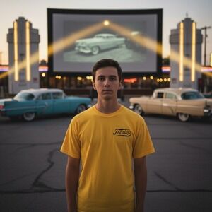 Frostop Drive In Jerzees T Shirt 50 Years Huntington WV 1959-2009 Mens XL Yellow